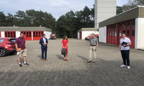 Tobias Heilmann, Jannis Gaus, Brigitte Brinkmann, Rolf Schliephacke und Philipp Raulfs (v. li.).