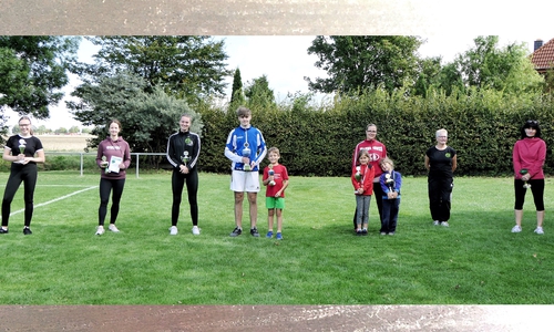 Die Siegerehrung des diesjährigen Sportfestes.