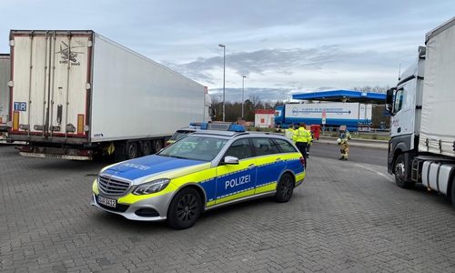 Einsatz an der Raststätte Lappwald Nord.