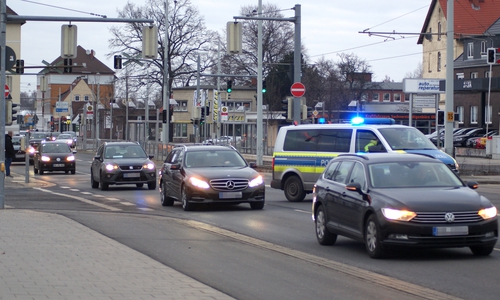 Der Autokorso zog sich durch große Teile der Stadt. 