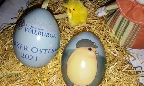 Das Osterei mit dem Grubenfinken.