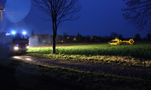 Auch der Rettungshubschrauber wurde angefordert.