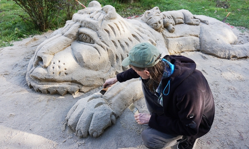 Die Sandkunst ist voraussichtlich bis zum Wochenende zu bestaunen.
