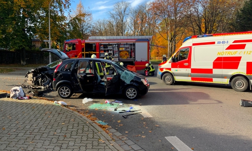 Die Unfallszene an der Kreuzung Reiseckenweg - Bleicheweg.