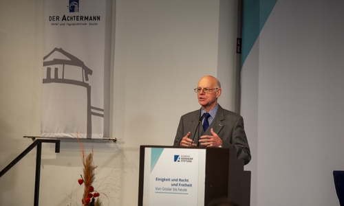 Der ehemalige Bundestagspräsident Prof. Dr. Norbert Lammert bei seiner Rede zum Jubiläum der Bundes-CDU in Goslar.