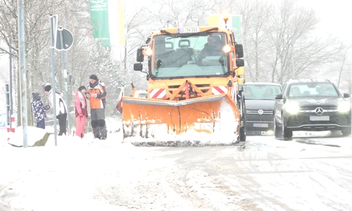 Der Winterdienst im Einsatz.