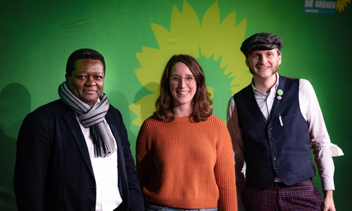 von links: Adama Logosu-Teko, Swantje Schendel, Dr. Andreas Hoffmann.