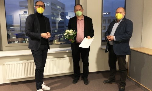 v. l. WMG-Geschäftsführer Jens Hofschröer, Otto Saucke und André-Georg Schlichting freuen sich über die Fördermittelzusage für Fallersleben.
