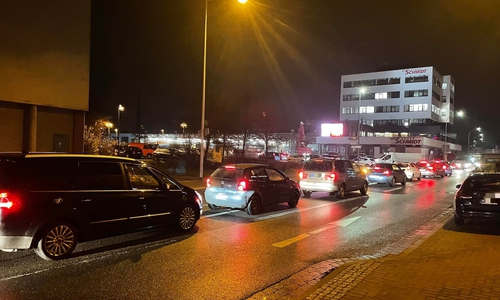 Chaos am Testzentrum in der Halchterschen Straße. 