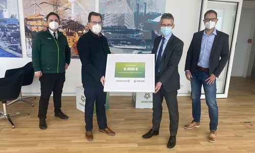 Von links: Lucas Weiß, Rainer Bogner, Dr. Frank Kästner, Anatoli Seliwanow.