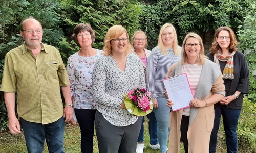 Die Vereinsgründung am 16. Juli: Manfred Hartwig, Susanne Bäsecke, Mandy Schimmeyer, Renate Hartwig, Lena Bäsecke, Susanne Schneider und Stefanie Westphal (v. li.).