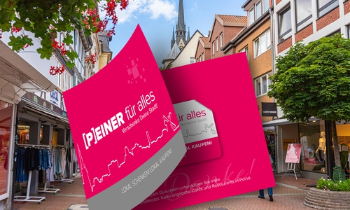 Der „[P]einer für alles“ ist bei den Partnerunternehmen mit einer schicken Trägerkarte erhältlich. 
