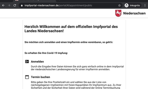 Das Impfortal bietet online die Möglichkeit sich auf die Warteliste setzen zu lassen.