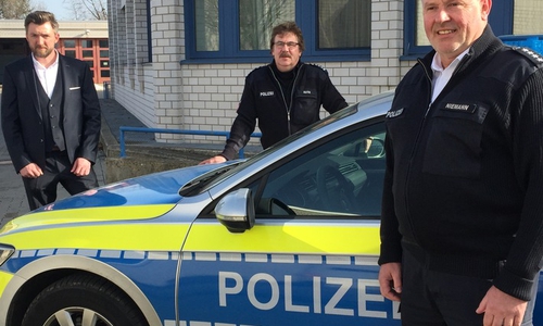 Von links nach rechts: Kriminaloberrat Christian Priebe, Erster Polizeihauptkommissar Michael Huth, Polizeihauptkommissar Lothar Niemann
