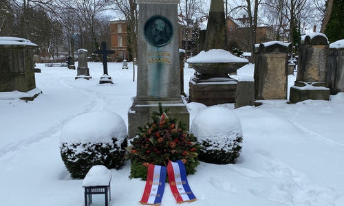 Lessings Grab auf dem Friedhof in Braunschweig.