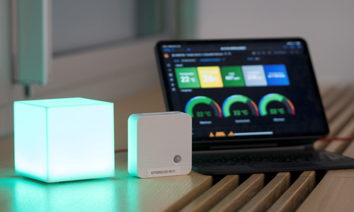  Der Cube funktioniert wie eine Ampel: Leuchtet der Cube grün, ist der Wert in Ordnung, leuchtet er gelb, sollte bald gelüftet werden.