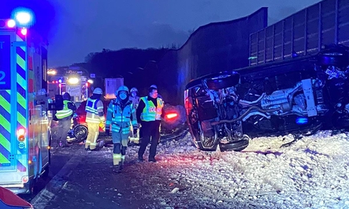 Auf der A2 ist es am Abend zu einem Glätte-Unfall gekommen.