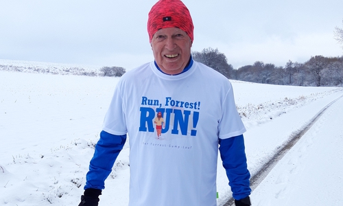 Peter Müller beim Lauf zu den Lengder Teichen.