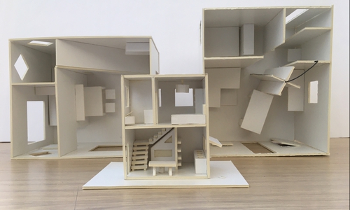 Die Ergebnisse des Architekturprojektes der Eichendorffschule werden nun im Alvar-Aalto-Kulturhaus ausgestellt-