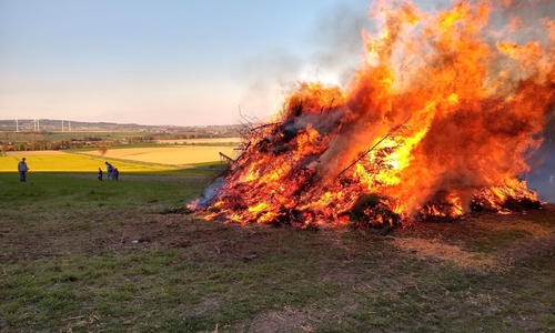 Das Osterfeuer in Sehlde 2019.