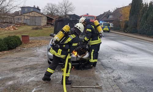 Im Motorraum war das Feuer ausgebrochen.