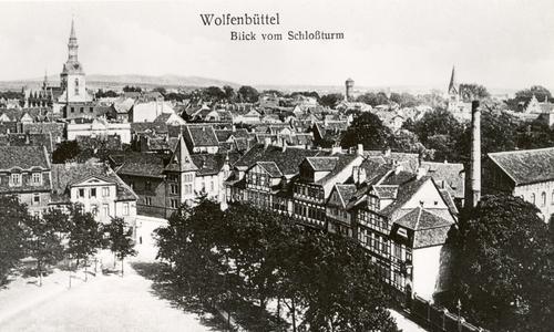 Blick vom Hausmannturm des Schlosses, um 1900. 