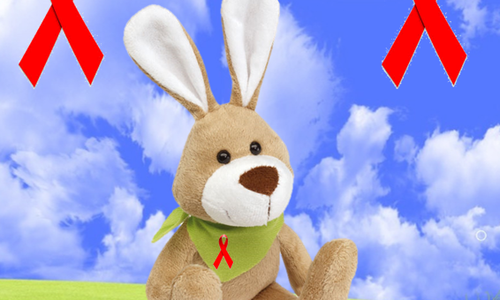 Der Osterhase der Aidshilfe Goslar kann gegen eine Spende erworben werden.