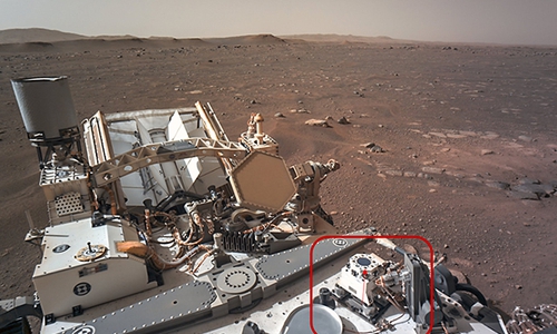 Technologie des Fraunhofer IST auf dem Mars: Der Interferenzfilter ist Bestandteil eines optischen Sensors zur Staubcharakterisierung im »Mars Environmental Dynamics Analyzer«, kurz MEDA.