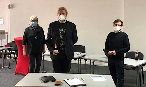 Ursula Weißer-Rölle, Andreas Mantzke und Victor Perli (v. li.).