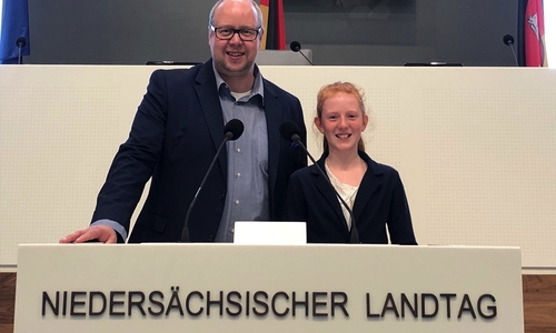 Jörn Domeier beim Zukunftstag. 