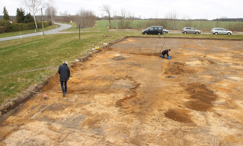 Blick über die Grabungsfläche.