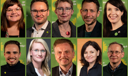 Von links obere Reihe Platz 1 bis 5: Lisa-Marie Jalyschko, Helge Böttcher, Sabine Kluth, Gordon Schnepel, Leonore Köhler; untere Reihe Platz 6 bis 10: Felix Bach, Kathrin Viergutz, Robert Glogowski, Christina Antonelli-Ngameni, Burkhard Plinke