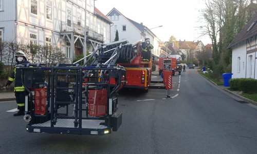 Die erste Einsatzstelle in der Straße „Am Stollen“. 