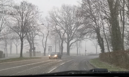 Heftiger Hagelschauer in Goslar - Wann kommt endlich der Frühling? 