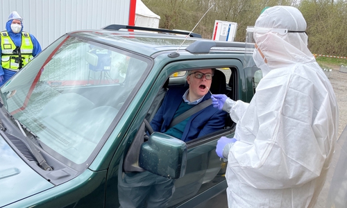 Im Landkreis Gifhorn gibt es seit dem Wochenende ein Drive-In Schnelltestzentrum.