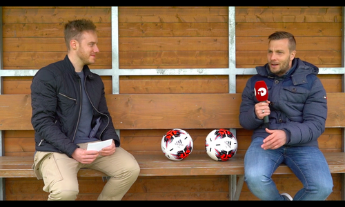 Lars Fuchs (re.) im Interview mit Jan Fischer.
