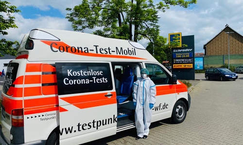 Ab sofort ist der Testbulli im Landkreis unterwegs.