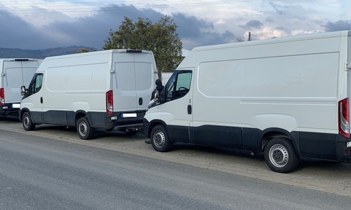 Drei Transporter wurden beschlagnahmt.