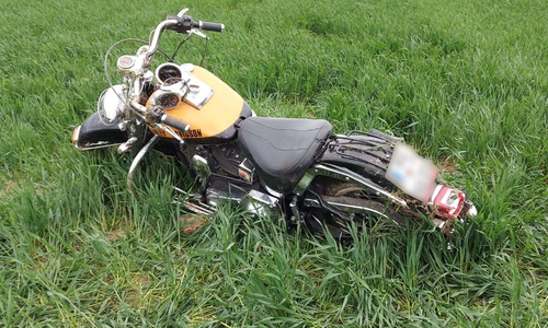 Mit diesem Motorrad war der Mann von der Straße abgekommen.