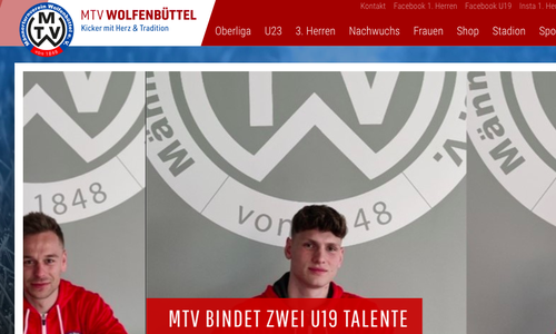 Screenshot der neuen Internetseite des MTV.