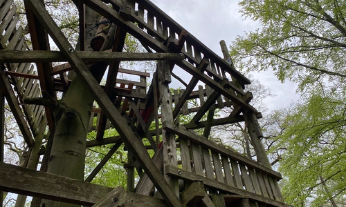 Das Baumhaus soll in den kommenden Wochen repariert werden. 
