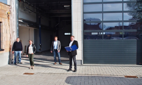 Manfred Dobberphul (Ratsherr), Annette Schütze (Ratsfrau und Landtagsabgeordnete), Christoph Bratmann (Vorsitzender der SPD-Fraktion und Landtagsabgeordneter), Matthias Disterheft (feuerwehrpolitischer Sprecher der SPD-Fraktion).