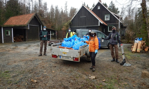 Trotz weniger Teilnehmer wurde dennoch eine beachtliche Menge Müll gesammelt. 