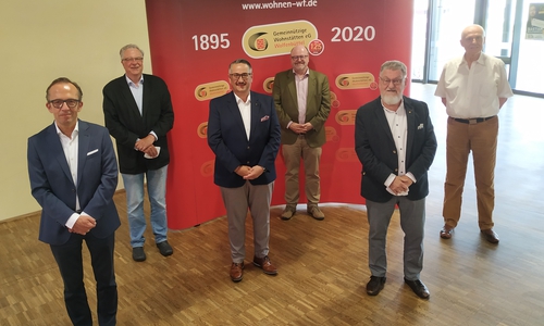 v.l. Martin Schickram (Aufsichtsrat), Dieter Kertscher (Aufsichtsrat), Christoph Kowollik (Vorstandsvorsitzender), Uwe Bee (Vorstand), Peter Seiler (Aufsichtsratsvorsitzender), Friedhelm Sliwka (Aufsichtsrat),