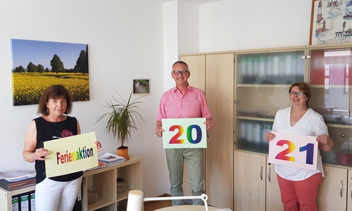 Anette Gerlach Sozialpädagogin der SG, SGB Dirk Neumann und die Leiterin der Allgemeinen Verwaltung Beate Maiberg.