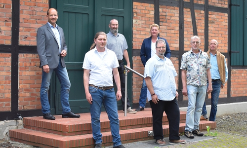 Von links: Michael Waßmann, Jörn Zeisbrich, Mirco Mittag, Jennifer Burtzlaff, Oliver Hörmann, Lothar Geffe und Raphael Mühlegger.