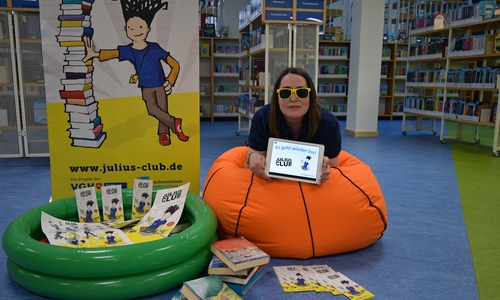  Julia Sonnemann, Projektleiterin vom Julius-Club in der Stadtbibliothek, freut sich auf viele lesende Jugendliche. 