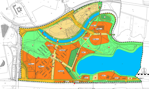 Der neue Bebauungsplan für die Erlebniswelt Allerpark. 