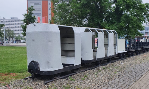 Die restaurierte Grubenbahn.