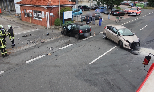 Am Morgen kam es zu einem schweren Verkehrsunfall auf Höhe der Zuckerfabrik